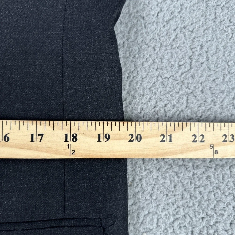 Linea Uomo 2 Piece Suit Men 40L 40x34 Black Modern Fit Pleated Dual Vented Wool